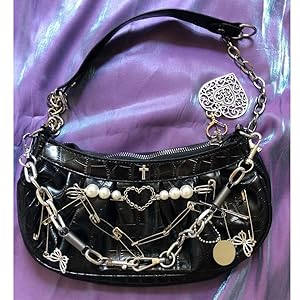 バッグ grunge city leather hand bag archive y2k JIAERDI Y2k Grunge Sier Handbag Women Vintage Pockets Chic